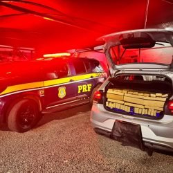 Mais de 420 quilos de maconha são apreendidos em carro roubado em São Miguel do Iguaçu