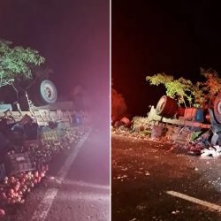 Motorista morre após veículo capotar na PRC-487 em Pitanga