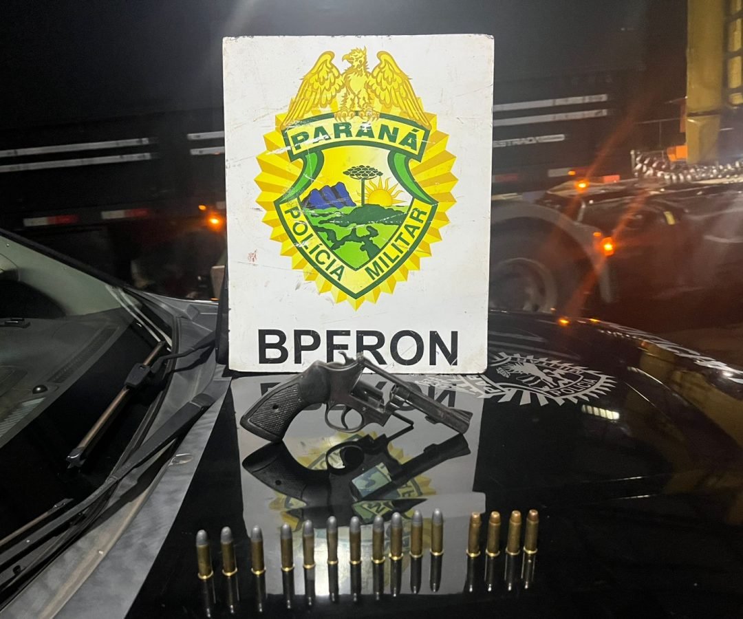 BPFron prende homem com revólver calibre .38 em ônibus durante fiscalização em Guaíra