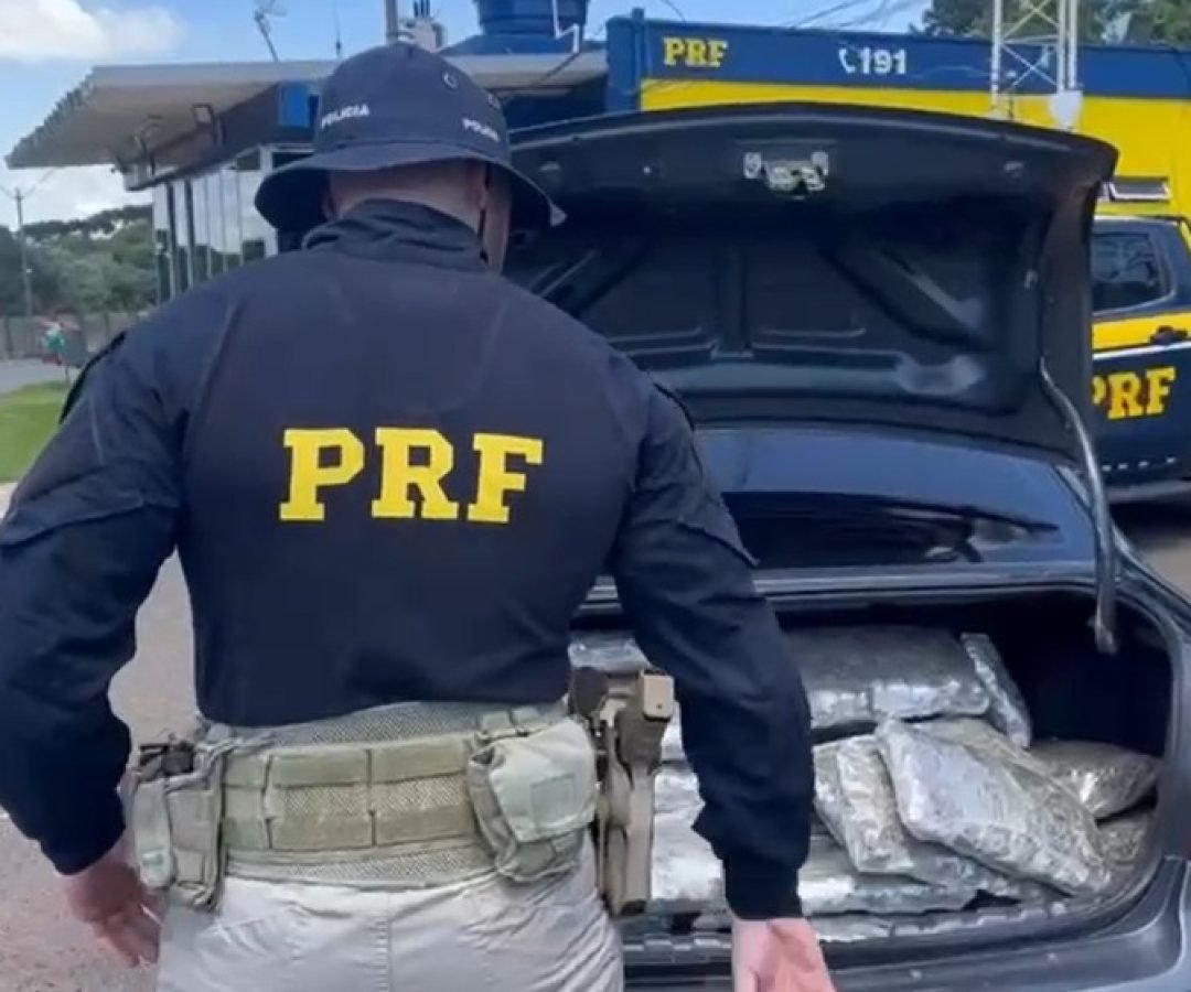 PRF apreende 120 quilos de skunk após fuga na BR-277