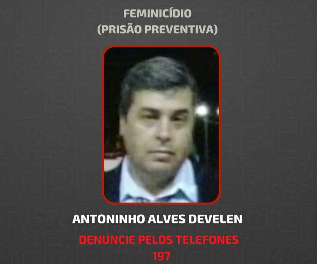 Polícia Civil divulga imagem de foragido acusado de matar a sogra em Quedas do Iguaçu