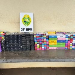 PM apreende carga de cigarros eletrônicos em Assis Chateaubriand