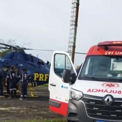 Paciente morre após sofrer duas paradas cardiorrespiratórias durante transporte aeromédico da PRF no Paraná