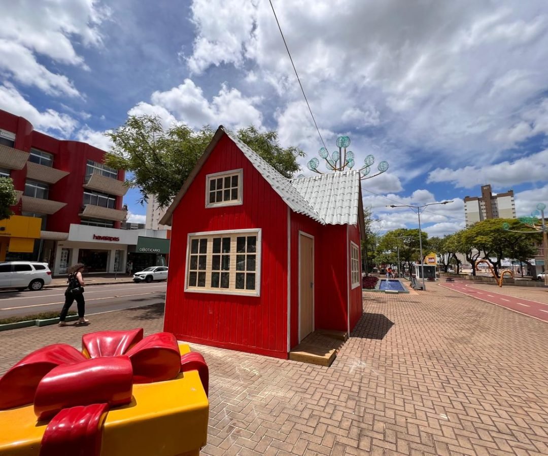 Casinha do Papai Noel abrirá as portas para as famílias no sábado em Cascavel