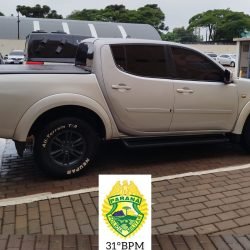 Caminhonete roubada em 2018 em Maringá é recuperada e motorista é preso por receptação em Corbélia