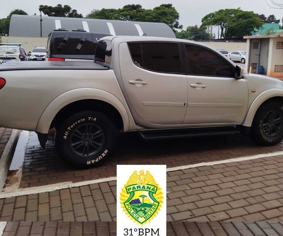 Caminhonete roubada em 2018 em Maringá é recuperada e motorista é preso por receptação em Corbélia
