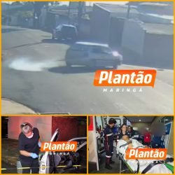 Câmera registra tentativa de homicídio; A vítima foi encaminhada a Santa Casa de Maringá