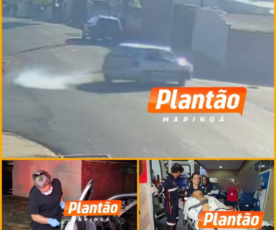 Câmera registra tentativa de homicídio; A vítima foi encaminhada a Santa Casa de Maringá