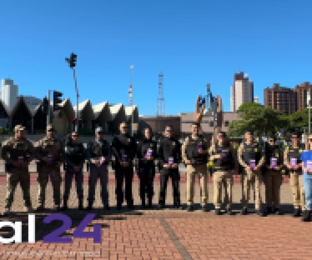 Ação do programa Mulher Segura alerta sobre violência contra a mulher em Cascavel