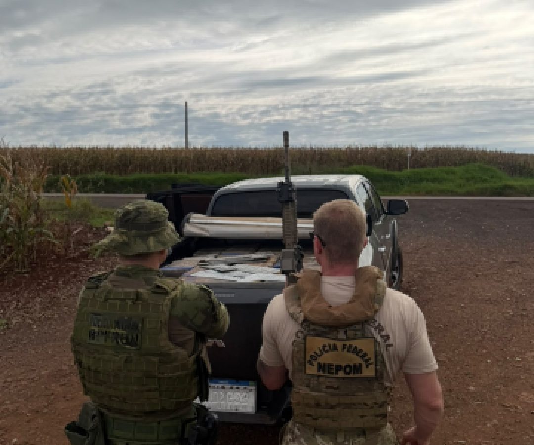 Ação integrada da Polícia Federal e BPFRON apreende mais de uma tonelada de maconha em Terra Boa