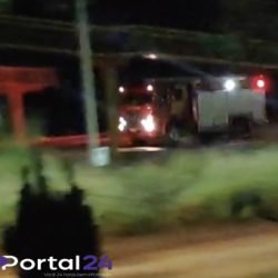 Acidente entre carro e moto seguido de capotamento deixa três feridos em Laranjeiras do Sul