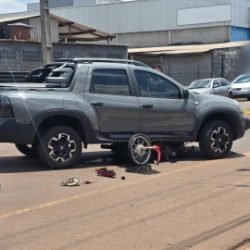 Acidente entre moto e caminhonete mobiliza equipes na Vila Industrial em Toledo