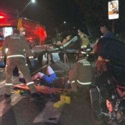 Acidente entre moto e carro é registrado no Santa Cruz