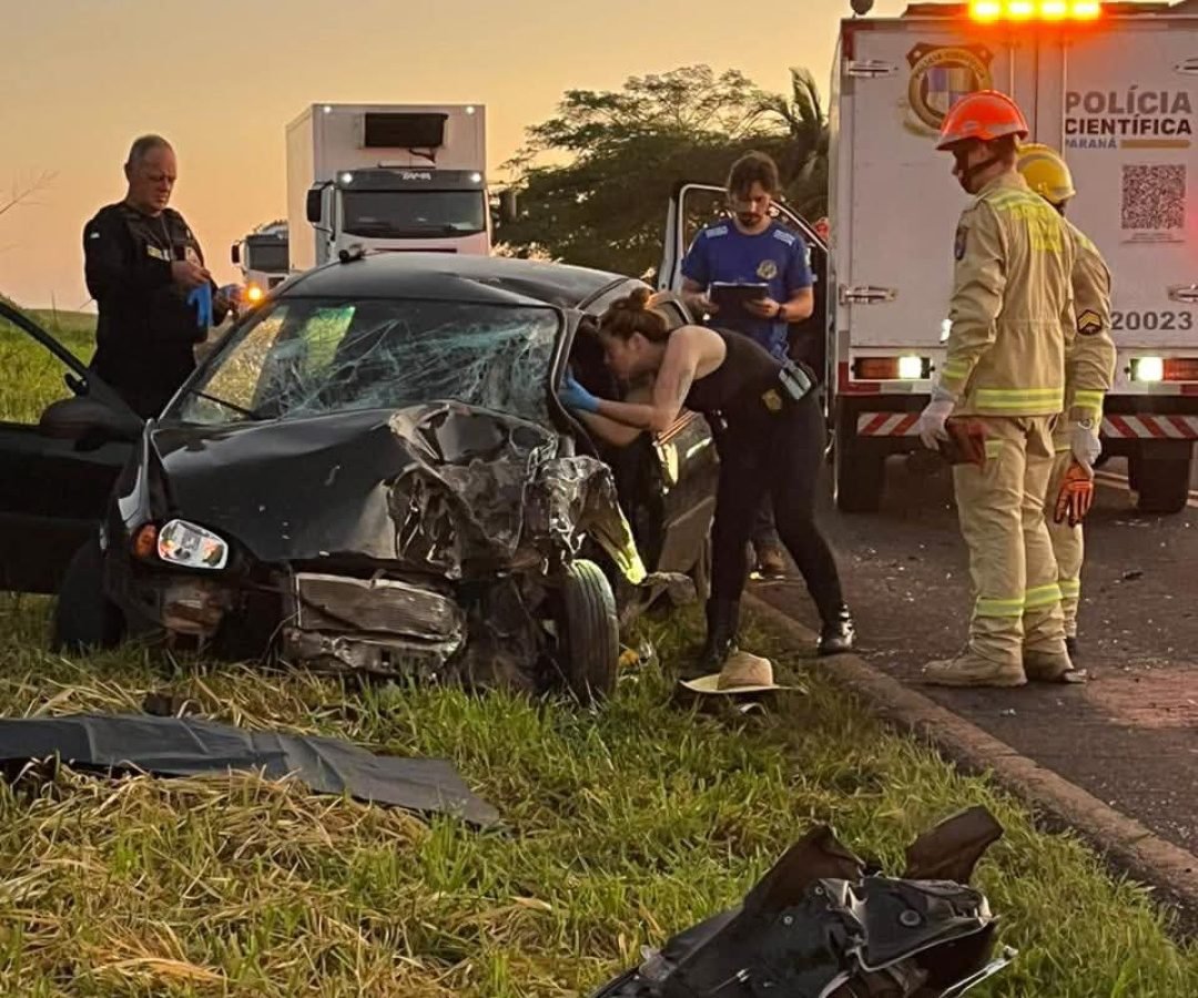 Acidente fatal na PR-493 deixa um morto e um ferido grave no sudoeste