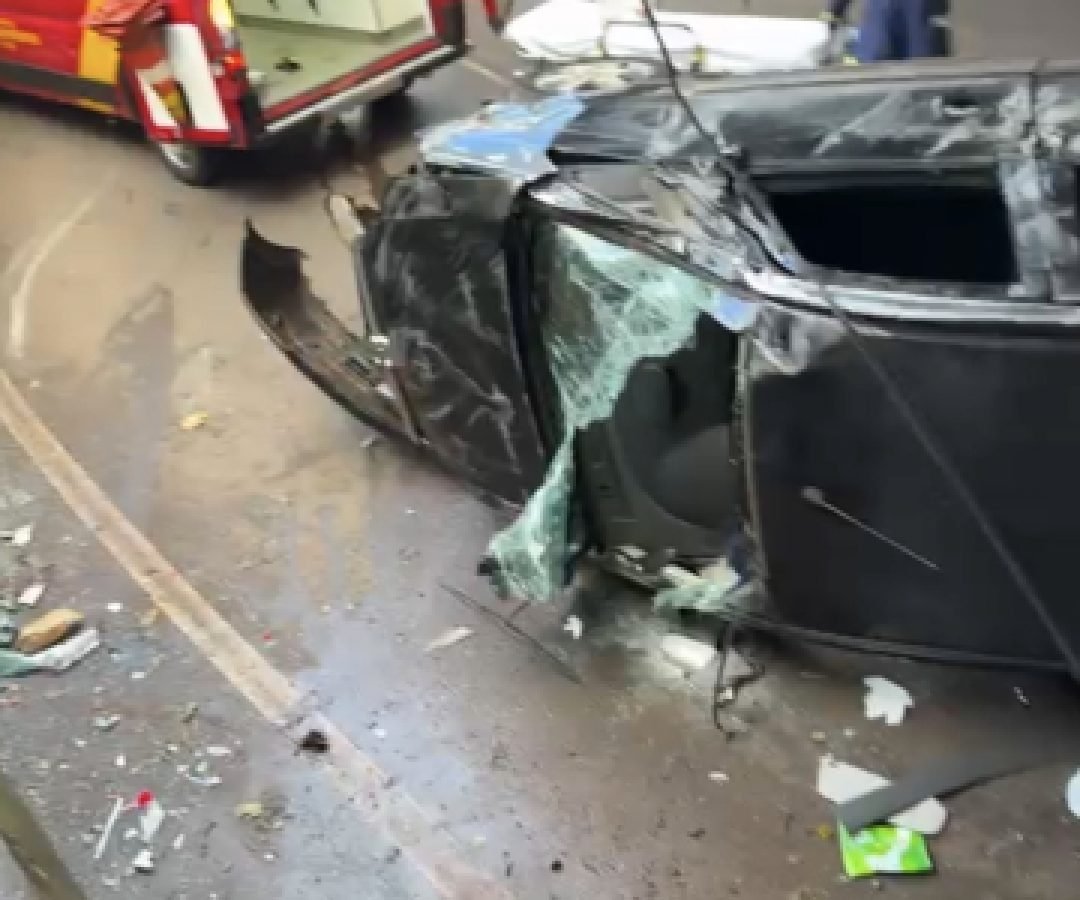 Acidente grave no túnel da Matriz bloqueia trânsito em São Miguel do Iguaçu