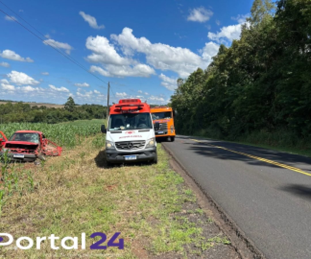 Acidente na PR-281 deixa homem ferido em Santa Izabel do Oeste