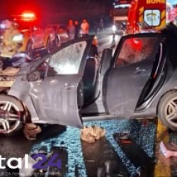 Acidente na PR-444 em Apucarana deixa três pessoas gravemente feridas e motorista foge do local
