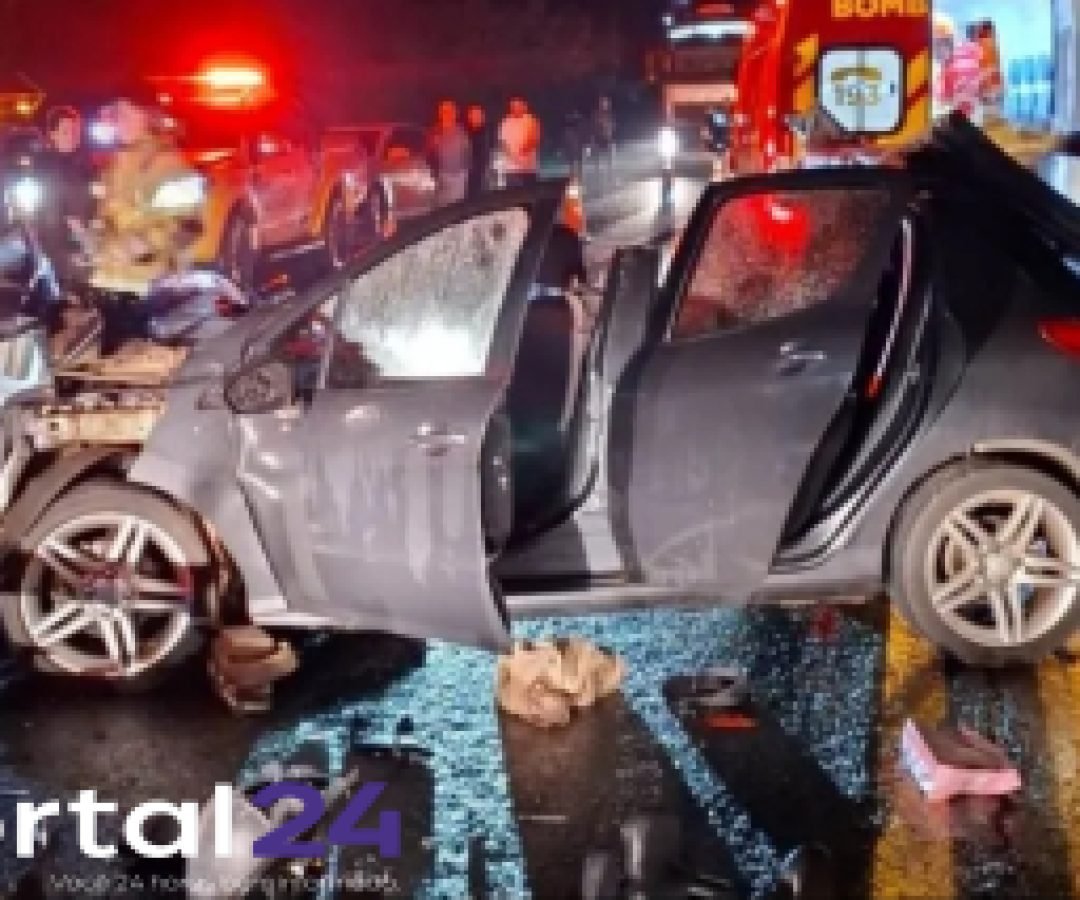 Acidente na PR-444 em Apucarana deixa três pessoas gravemente feridas e motorista foge do local