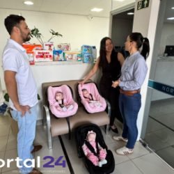 Alunos de Medicina da Unipar arrecadam fraldas para trigêmeas nascidas na Norospar
