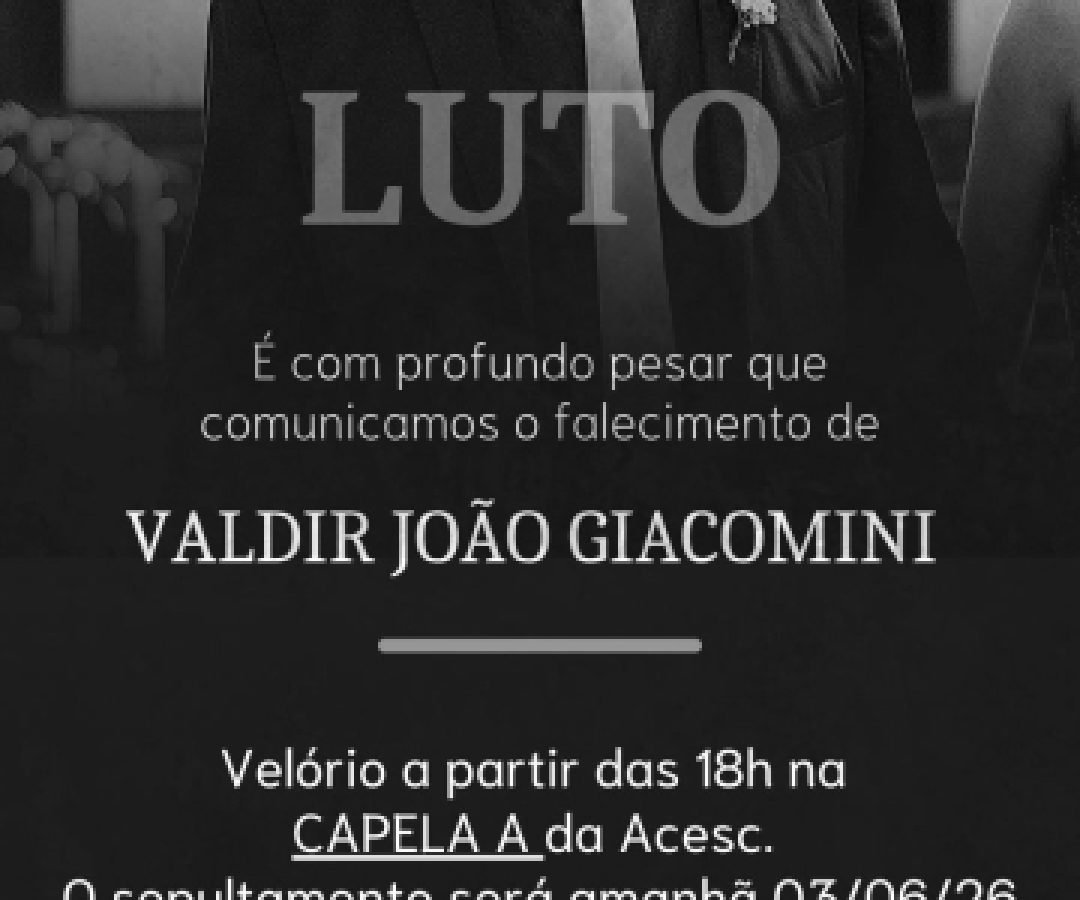 Aos 62 anos, morre em Cascavel Valdir João Giacomini