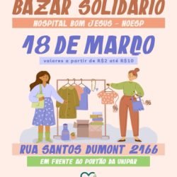 Bazar solidário da Hoesp acontece nesta quarta-feira com roupas a partir de R$ 2