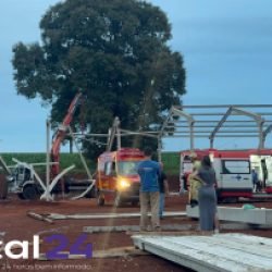Bombeiros dão mais detalhes sobre estrutura que cedeu e deixou quatro trabalhadores feridos em Cascavel