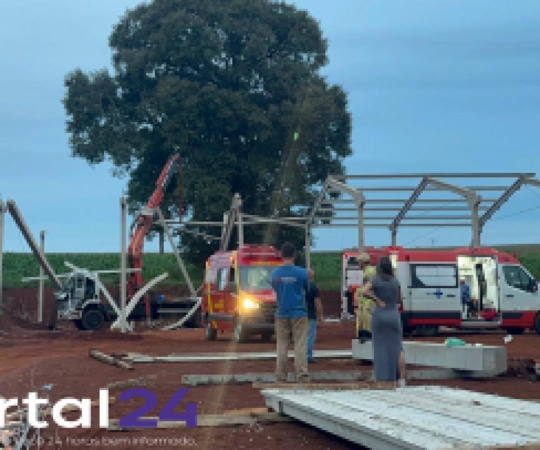 Bombeiros dão mais detalhes sobre estrutura que cedeu e deixou quatro trabalhadores feridos em Cascavel