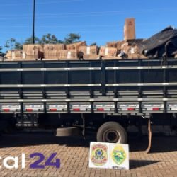 BPFRON e Polícia Federal apreendem carga de cigarros contrabandeados avaliada em quase R$ 1,5 milhão em Mercedes