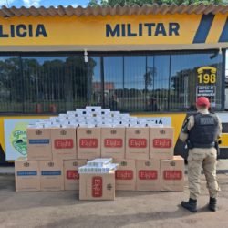 BPRv apreende 750 maços de cigarros contrabandeados durante operação em Cianorte