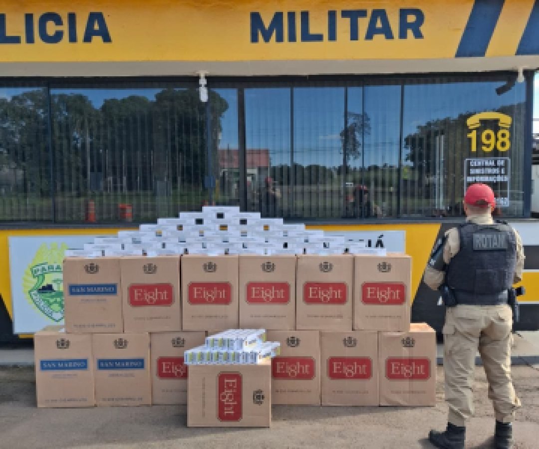 BPRv apreende 750 maços de cigarros contrabandeados durante operação em Cianorte