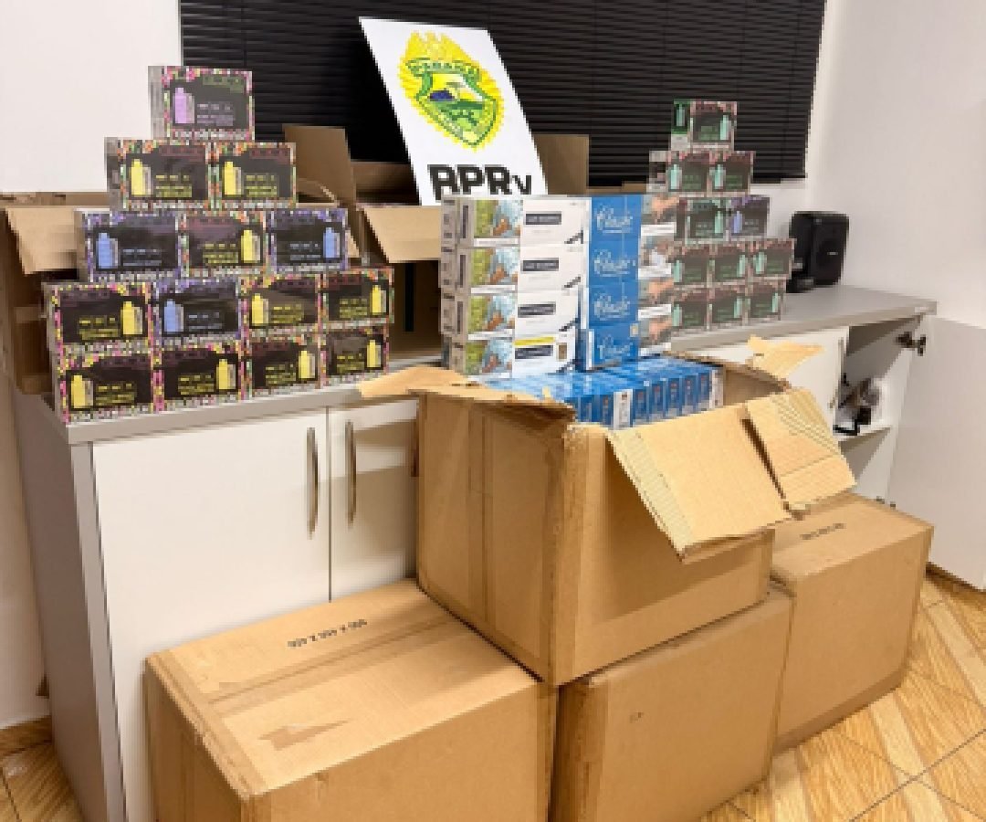 BPRv apreende cigarros e vapes contrabandeados na BR-369