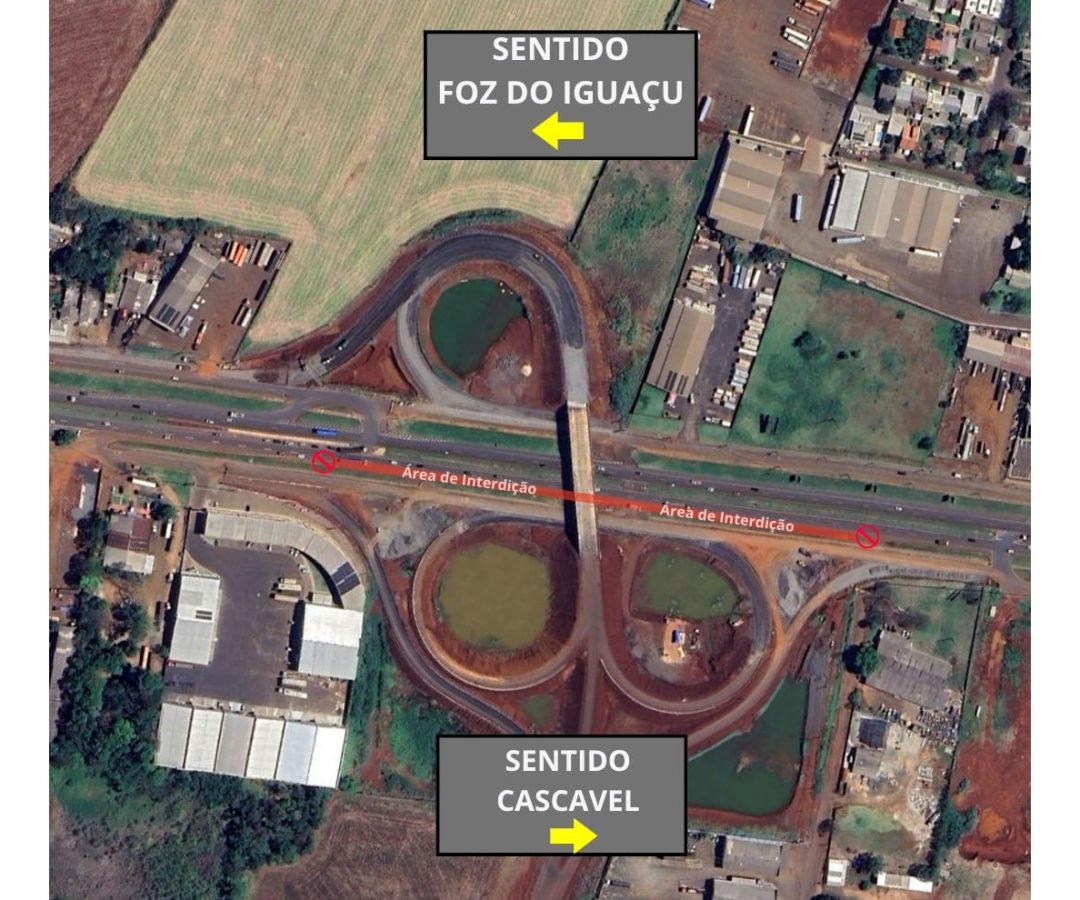 BR-277 em Foz do Iguaçu terá interdição parcial a partir desta quinta-feira
