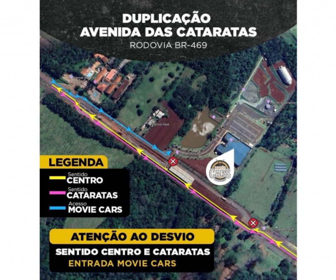 Duplicação da Rodovia das Cataratas terá alteração de tráfego a partir desta quarta-feira