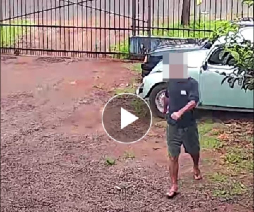 Câmera mostra dois furtos em menos de 24h em auto elétrica de Cascavel