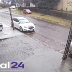 Câmera registra forte batida no bairro São Cristóvão, em Cascavel