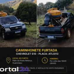Caminhonete Chevrolet S10 é furtada em posto de combustíveis em Guaraniaçu