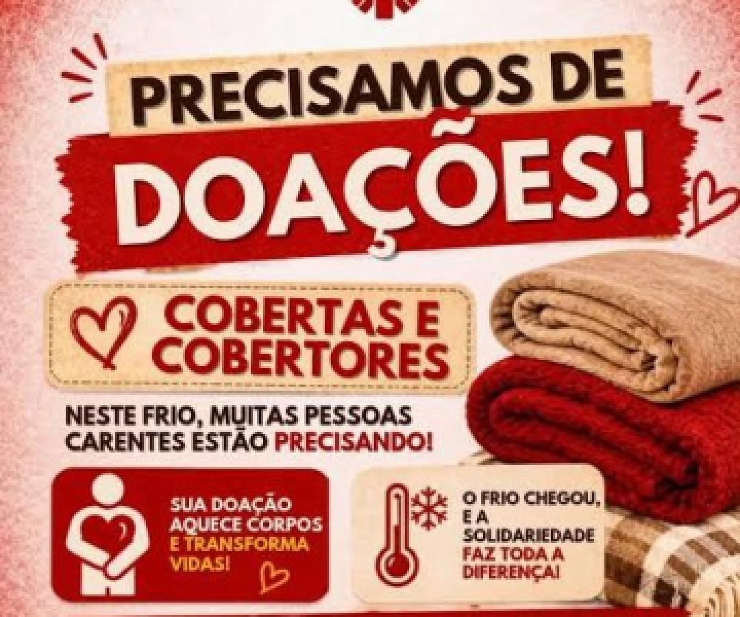 Cáritas Paroquial pede doações para ajudar famílias a enfrentar o frio intenso