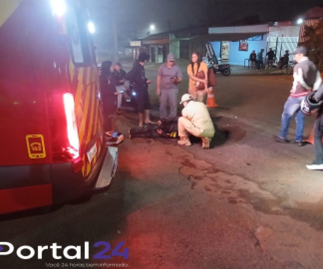 Carro fura a preferencial e provoca acidente com motoboy em Cascavel