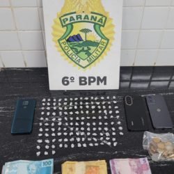 Casal é preso por tráfico de drogas no bairro Parque São Paulo em Cascavel