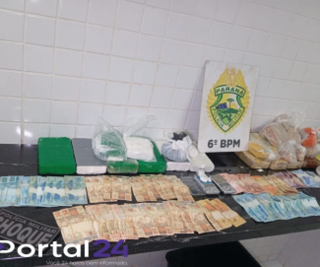 Choque apreende cocaína e crack e prende casal por tráfico no Loteamento Barcelona, em Cascavel