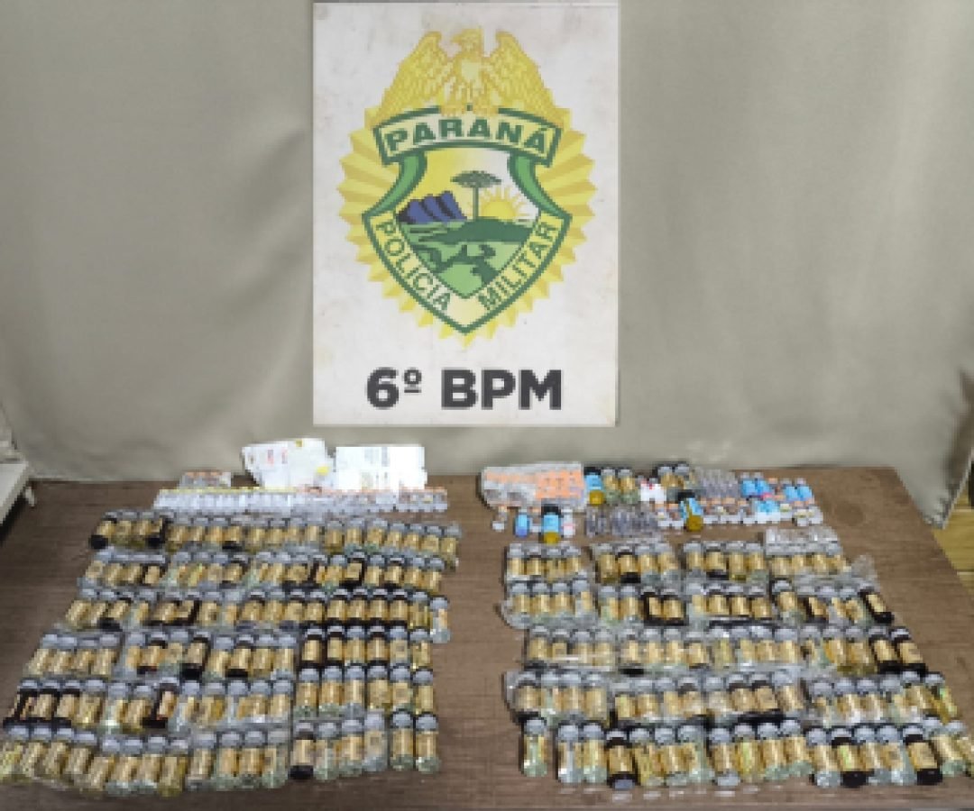 Choque apreende medicamentos irregulares e anabolizantes durante fiscalização em rodoviária de Medianeira