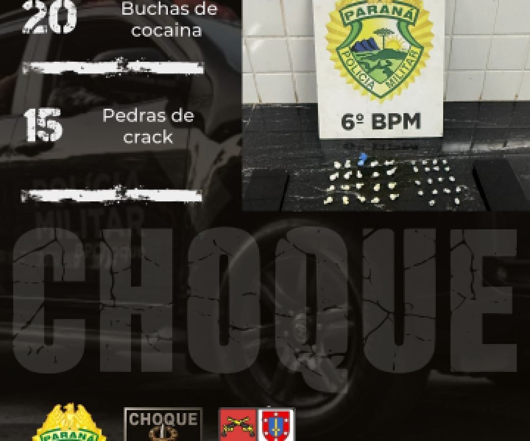 Choque prende quatro por tráfico no Floresta