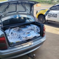 Cigarros contrabandeados são apreendidos durante fiscalização na PRC-272