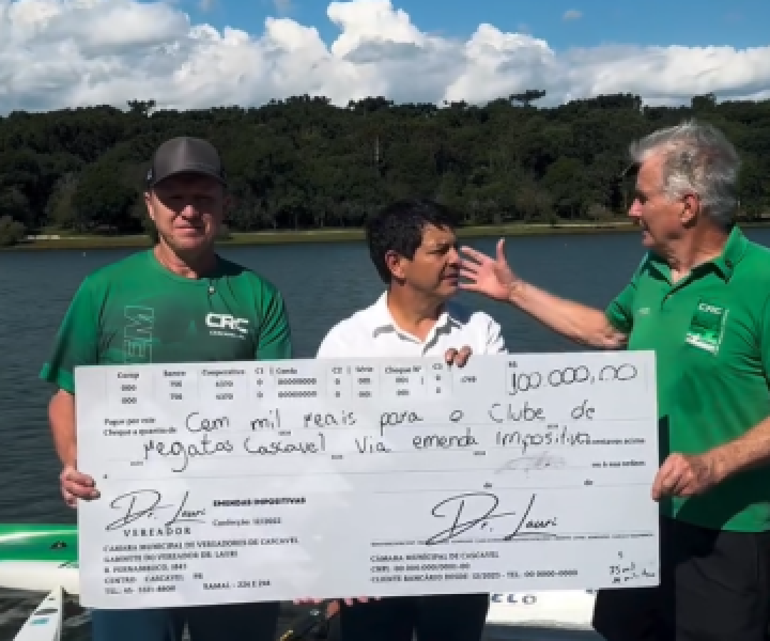 Clube de Regatas Cascavel recebe R$ 100 mil por meio de emenda impositiva