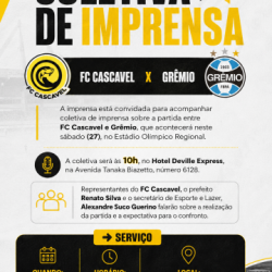 Coletiva de imprensa destaca expectativa para FC Cascavel x Grêmio em Cascavel
