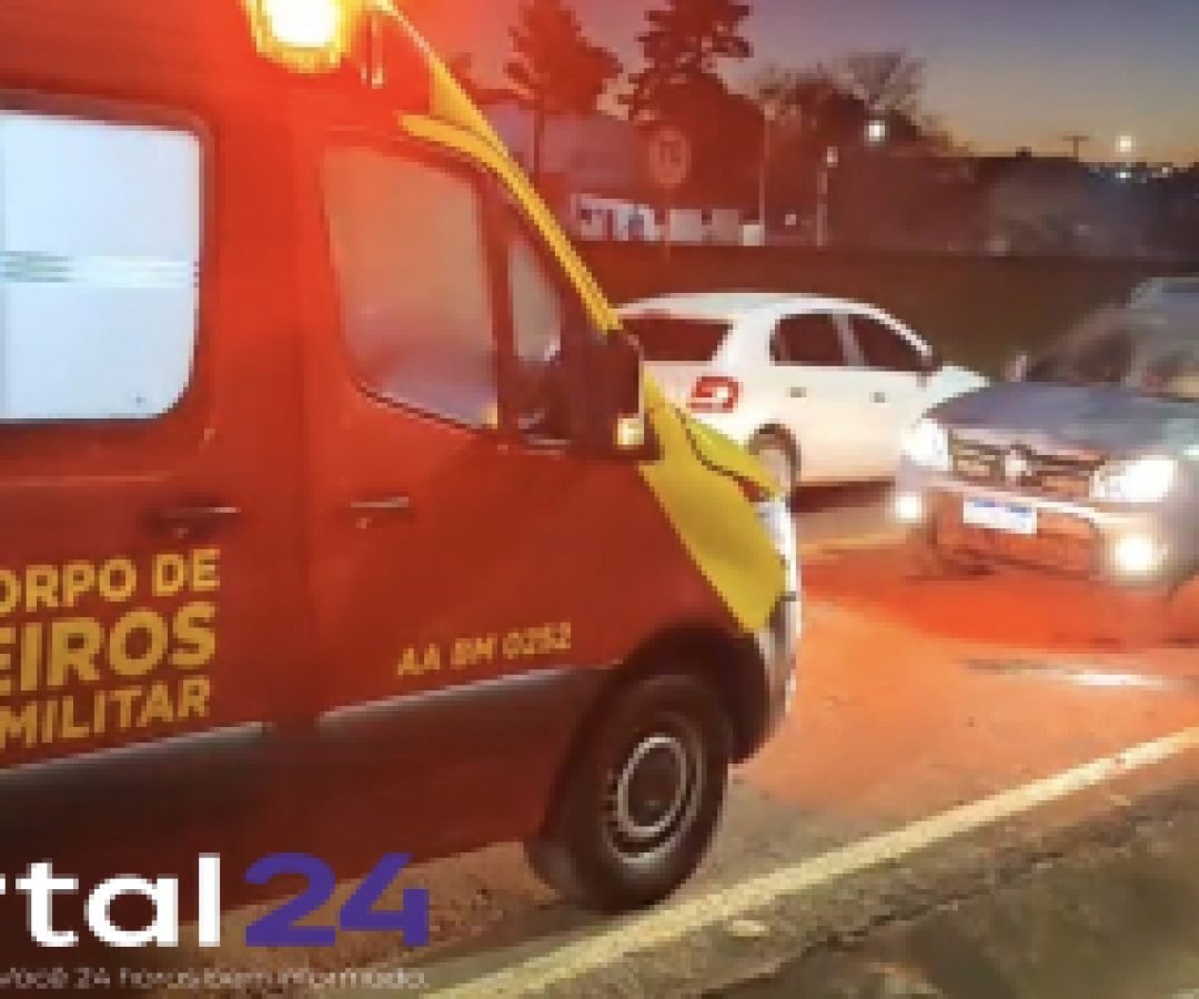 Colisão entre carro e patinete na BR-277 deixa homem ferido