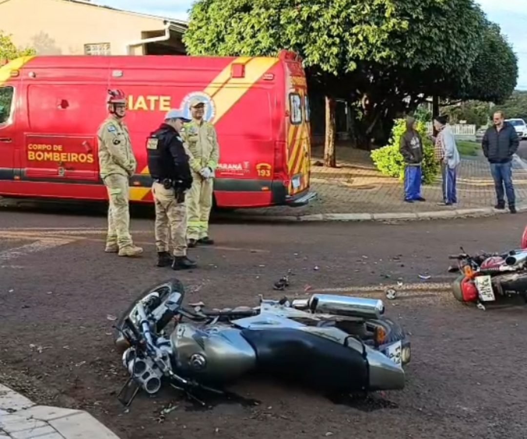 Colisão entre duas motocicletas deixa dois feridos no bairro Floresta