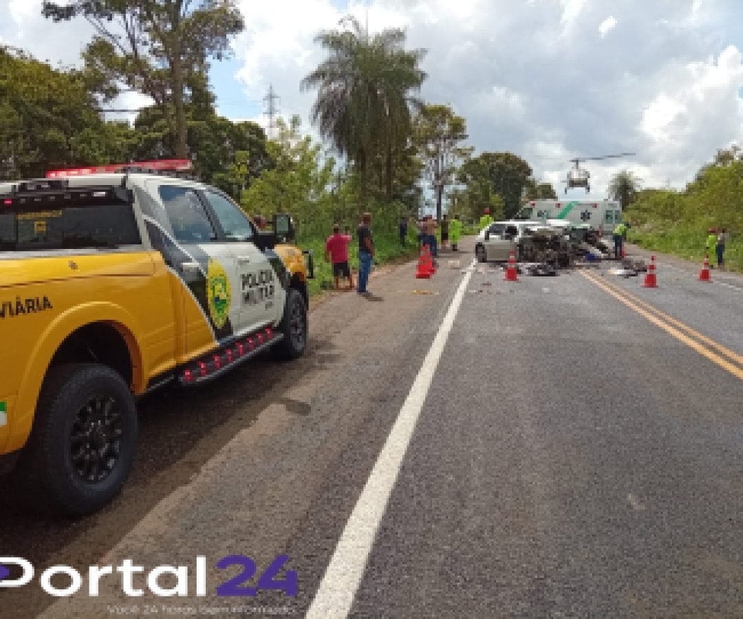 Colisão frontal deixa dois mortos na PR-182, em Diamante do Norte