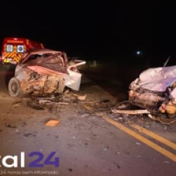 Colisão frontal deixa jovem em estado grave na PR-158, em Marquinho