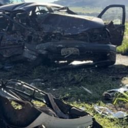 Colisão violenta deixa um morto e três feridos graves na PR-317, em Santa Helena